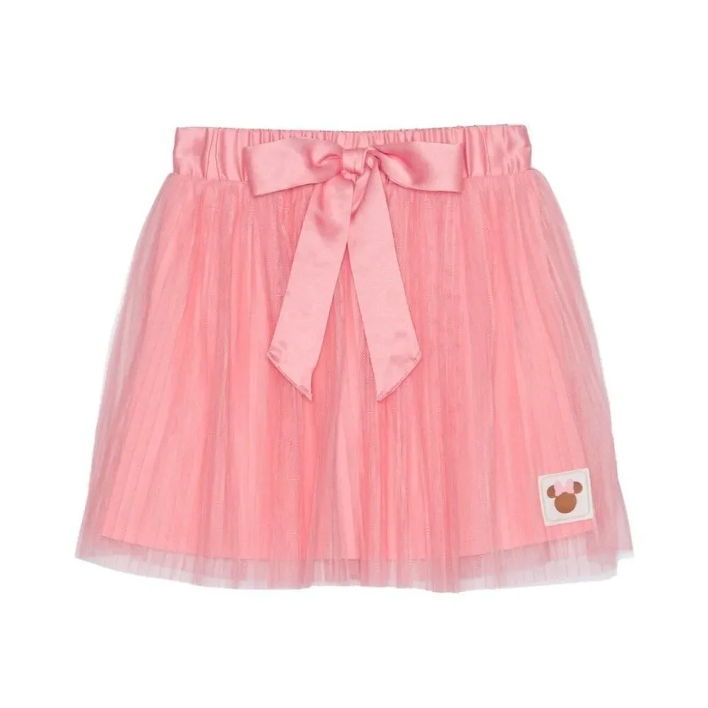 Disney Junior Minnie Mouse Long Sleeve 2-Piece Ivory Pink Skirt Set Toddler 4